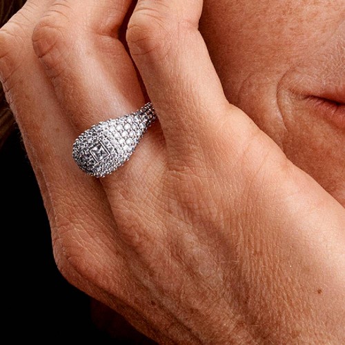 Pandora Pavé Square Cocktail Ring