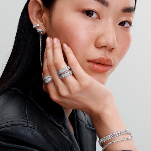 Pandora Pavé Square Cocktail Ring
