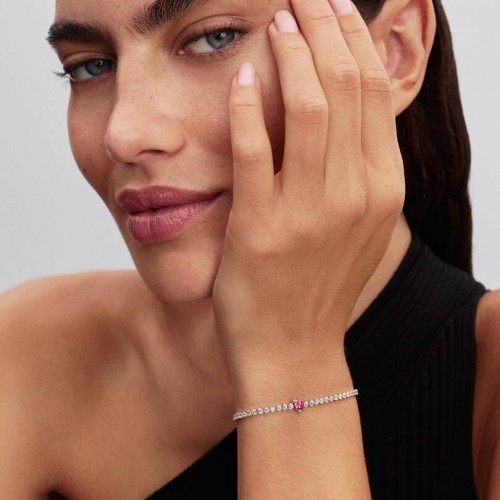 Pandora Pink Sparkling Heart Tennis Bracelet Pandora Pink Sparkling Heart Tennis Bracelet