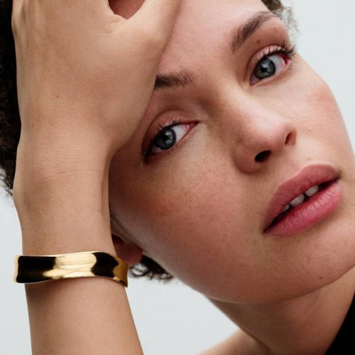 Pandora Organically Shaped Broad Open Bangle Pandora Organically Shaped Broad Open Bangle
