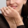 Pandora Organically Shaped Pavé Circle & Treated Freshwater Cultured Pearl Bracelet Pandora Organically Shaped Pavé Circle & Treated Freshwater Cultured Pearl Bracelet