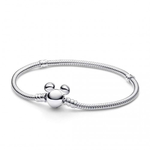Pandora Disney Mickey Mouse Clasp Moments Snake Chain Bracelet Pandora Disney Mickey Mouse Clasp Moments Snake Chain Bracelet