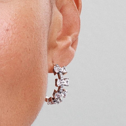 Pandora Sparkling Bow Row Hoop Earrings Pandora Sparkling Bow Row Hoop Earrings
